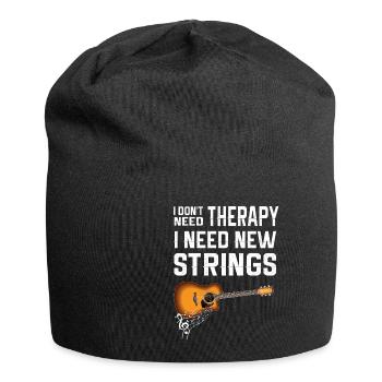 Gitarre Musik Gitarisst Gitarren Spruch - Jersey-Beanie - Schwarz - Vorne