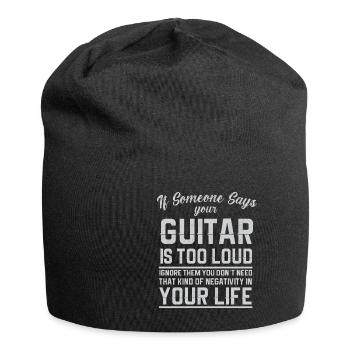 Gitarre Musik Gitarisst Gitarren Spruch - Jersey-Beanie - Schwarz - Vorne