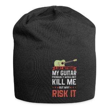 Gitarre Musik Gitarisst Gitarren Spruch - Jersey-Beanie - Schwarz - Vorne
