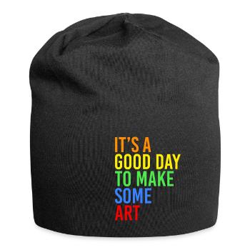 Its A Good Day To Make Some Art - Jersey Beanie - black - Front
