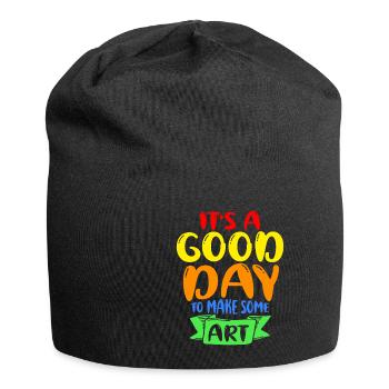 Its A Good Day To Make Some Art - Jersey Beanie - black - Front