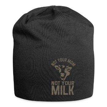 Vegan Fleischlos Tierlieb & Veganer - Jersey-Beanie - Schwarz - Vorne