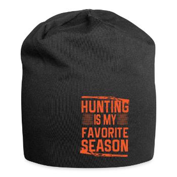 Jagen Jagdspruch & Jäger Geschenkidee - Jersey-Beanie - Schwarz - Vorne