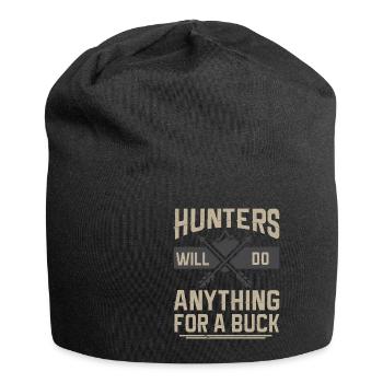 Jagen Jagdspruch & Jäger Geschenkidee - Jersey-Beanie - Schwarz - Vorne
