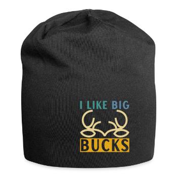 Jagen Jagdspruch & Jäger Geschenkidee - Jersey-Beanie - Schwarz - Vorne