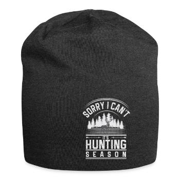 Jagen Jagdspruch & Jäger Geschenkidee - Jersey-Beanie - Anthrazit - Vorne