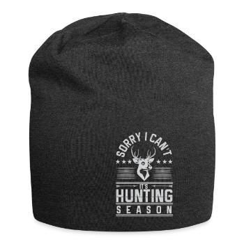 Jagen Jagdspruch & Jäger Geschenkidee - Jersey-Beanie - Anthrazit - Vorne