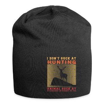 Jagen Jagdspruch & Jäger Geschenkidee - Jersey-Beanie - Schwarz - Vorne