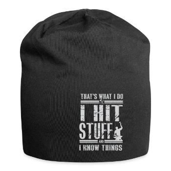 Lustiger Schmied Spruch & Schmieden - Jersey-Beanie - Schwarz - Vorne