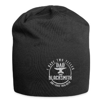 Lustiger Schmied Spruch & Schmieden - Jersey-Beanie - Schwarz - Vorne