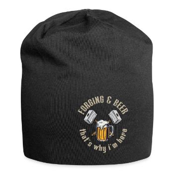 Lustiger Schmied Spruch & Schmieden - Jersey-Beanie - Schwarz - Vorne