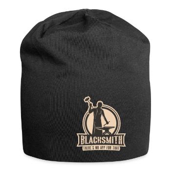 Lustiger Schmied Spruch & Schmieden - Jersey-Beanie - Schwarz - Vorne