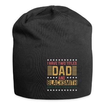 Lustiger Schmied Spruch & Schmieden - Jersey-Beanie - Schwarz - Vorne