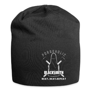 Lustiger Schmied Spruch & Schmieden - Jersey-Beanie - Schwarz - Vorne