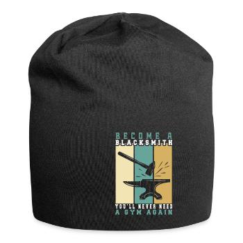 Lustiger Schmied Spruch & Schmieden - Jersey-Beanie - Schwarz - Vorne