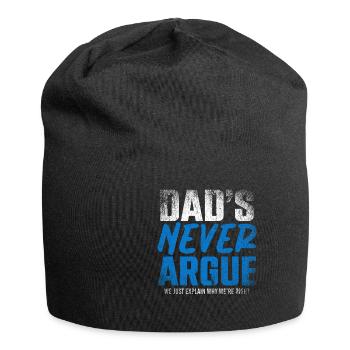 Dads Never Argue We Just Explain Why We Right - Jersey Beanie - black - Front