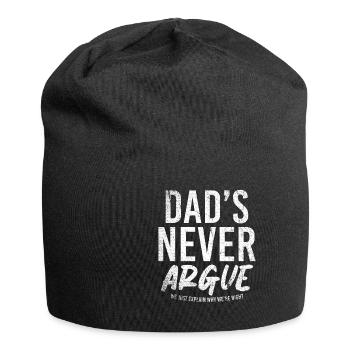 Dads Never Argue We Just Explain Why We Right - Jersey Beanie - black - Front