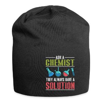 Chemie Lehrer Wissenschaftler Chemieker - Jersey-Beanie - Schwarz - Vorne