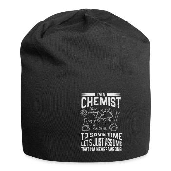 Chemie Lehrer Wissenschaftler Chemieker - Jersey-Beanie - Schwarz - Vorne