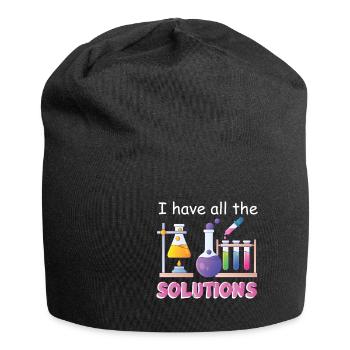 Chemie Lehrer Wissenschaftler Chemieker - Jersey-Beanie - Schwarz - Vorne