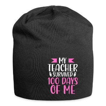 My Teacher Survived 100 Days Of Me - Jersey-Beanie - Schwarz - Vorne