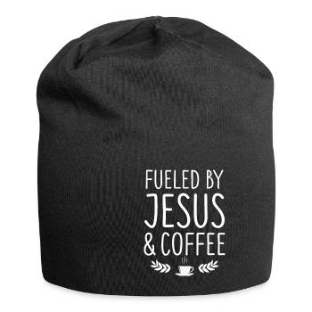 Jesus And Coffee - Jersey Beanie - black - Front