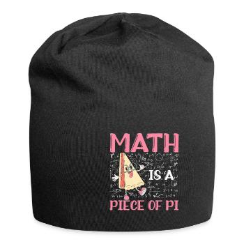 Math Is A Piece Of Pi - Jersey-Beanie - Schwarz - Vorne