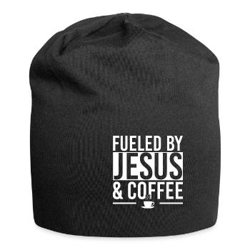 Jesus And Coffee - Jersey Beanie - black - Front