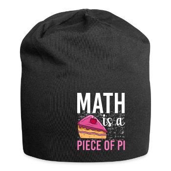 Math Is A Piece Of Pi - Jersey-Beanie - Schwarz - Vorne