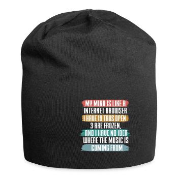 Lustiger Informatiker Spruch, Informatik - Jersey-Beanie - Schwarz - Vorne
