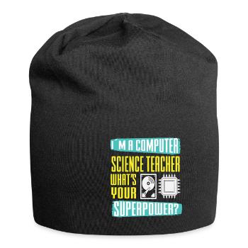 Lustiger Informatiker Spruch, Informatik - Jersey-Beanie - Schwarz - Vorne