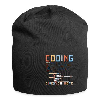 Lustiger Informatiker Spruch, Informatik - Jersey-Beanie - Schwarz - Vorne