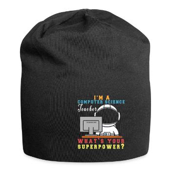 Lustiger Informatiker Spruch, Informatik - Jersey-Beanie - Schwarz - Vorne