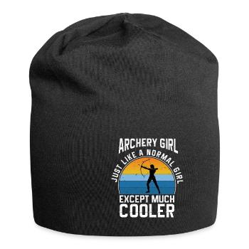 Lustiger Bogensport Spruch Bogenschießen - Jersey-Beanie - Schwarz - Vorne