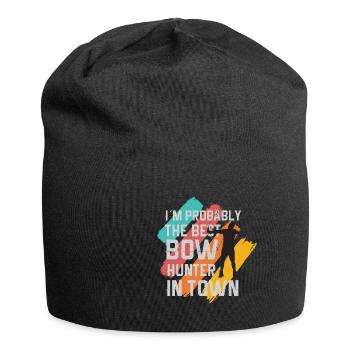 Lustiger Bogensport Spruch Bogenschießen - Jersey-Beanie - Schwarz - Vorne