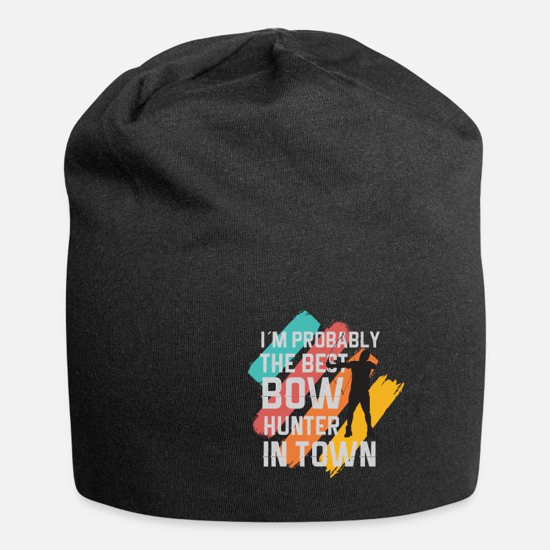 Lustiger Bogensport Spruch Bogenschießen - Jersey-Beanie - Schwarz