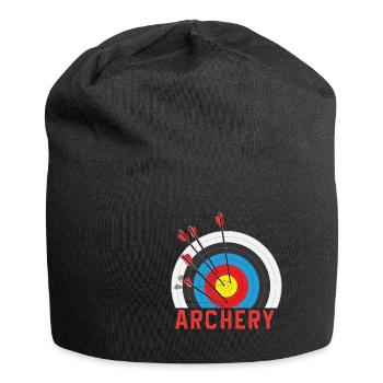 Lustiger Bogensport Spruch Bogenschießen - Jersey-Beanie - Schwarz - Vorne
