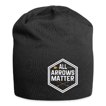 Lustiger Bogensport Spruch Bogenschießen - Jersey-Beanie - Schwarz - Vorne