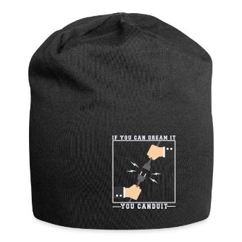 Lustige Elektriker Sprüche I Eliktriker - Jersey-Beanie - Schwarz - Vorne