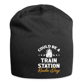 Lokführer Bahn Design I Model Eisenbahn - Jersey-Beanie - Schwarz - Vorne