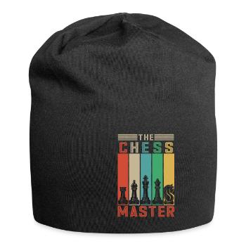 Lusitger Schachspieler Spruch I Schach - Jersey-Beanie - Schwarz - Vorne
