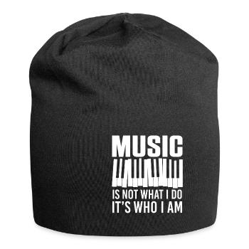 La musique n’est pas ce que je fais, c’est qui je suis - Bonnet en jersey - noir - Devant