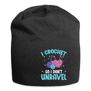 I Crochet So I Dont Unravel - Jersey-Beanie - Schwarz - Vorne