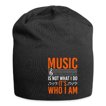 La musique n’est pas ce que je fais, c’est qui je suis - Bonnet en jersey - noir - Devant
