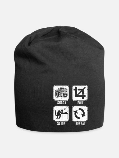 Fotografen Spruch Hobby Fotograf - Jersey-Beanie - Schwarz