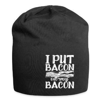 I Put Bacon On My Bacon - Jersey Beanie - black - Front