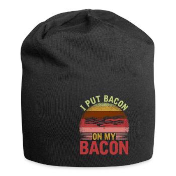 I Put Bacon On My Bacon - Jersey Beanie - black - Front