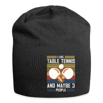 Lustiger Tischtennis Spruch Tischtennis - Jersey-Beanie - Schwarz - Vorne