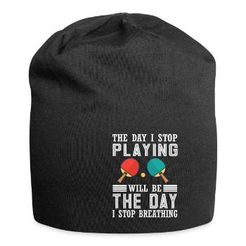 Lustiger Tischtennis Spruch Tischtennis - Jersey-Beanie - Schwarz - Vorne