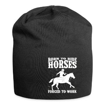 Schönes Reiten Pferde Spruch für Reiter - Jersey-Beanie - Schwarz - Vorne
